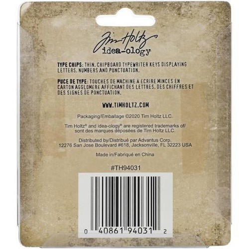 Tim Holtz Idea-ology Type Chips 42pcs TH94031 - Picture 2 of 2