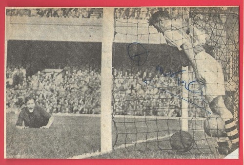 DOUG LISHMAN ARSENAL 1948-56 NOTTINGHAM FOREST SELTENES ORIGINAL HANDSIGNIERTES BILD - Bild 1 von 2