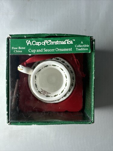 COYNES & CO A Cup of Christmas Tea ORNAMENT 1995 CT132 mit Box Teetasse Bone China