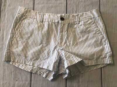Uniqlo Womens Blue White Striped Shorts Size 12