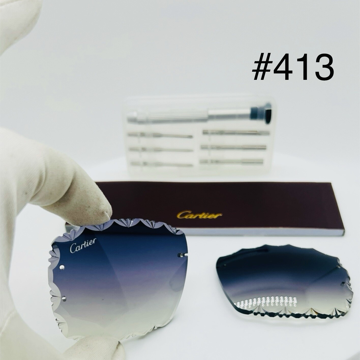Customized Cartier Cut Lenses Big C Piccadilly Sets for Genuine Big C Glasses