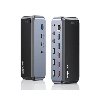 USB C Docking Station Triple Monitor, Raycue 15 IN1 MacBook Pro Docking Stati...