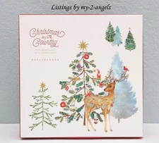 NEW IN BOX Pottery Barn CHRISTMAS IN THE COUNTRY Stoneware Salad Plates SET/4