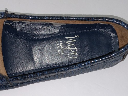 Impo Women’s Dela Blue Slip On Loafer Shoes Size 7M Leather Lining Snake Skin. - Picture 8 of 10