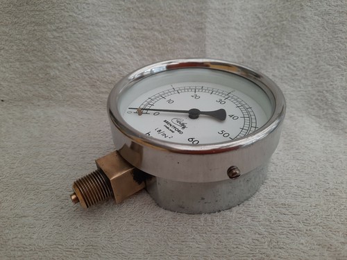 Old Chrome Plated Pressure Gauge - Picture 4 of 5