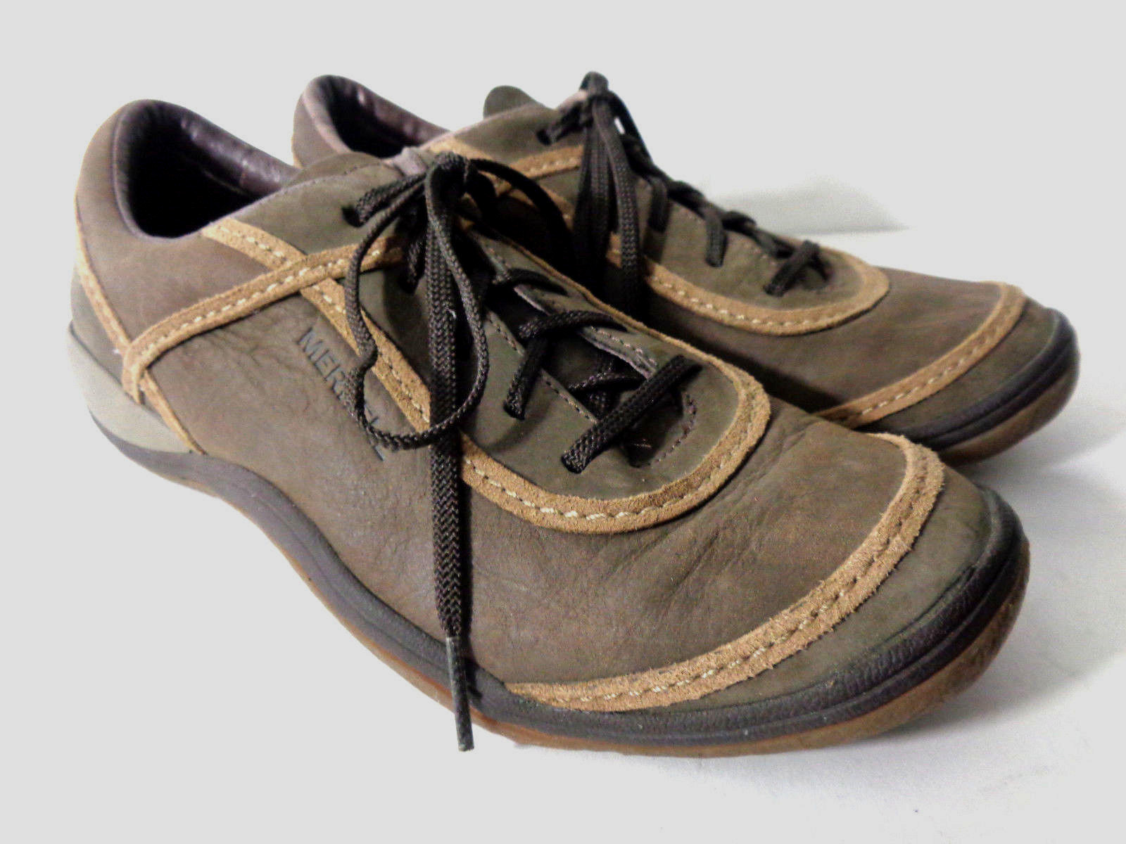 Scarpe da passeggio Oxford casual MERRELL US EUR 37 5 7M pelle cioccolato cipresso