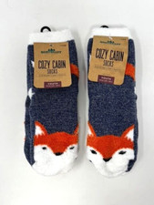 NORTHEAST OUTFITTERS ' COZY CABIN SOCKS ' YOUTH 10K-4 ' FOX - LOT OF 2 '
