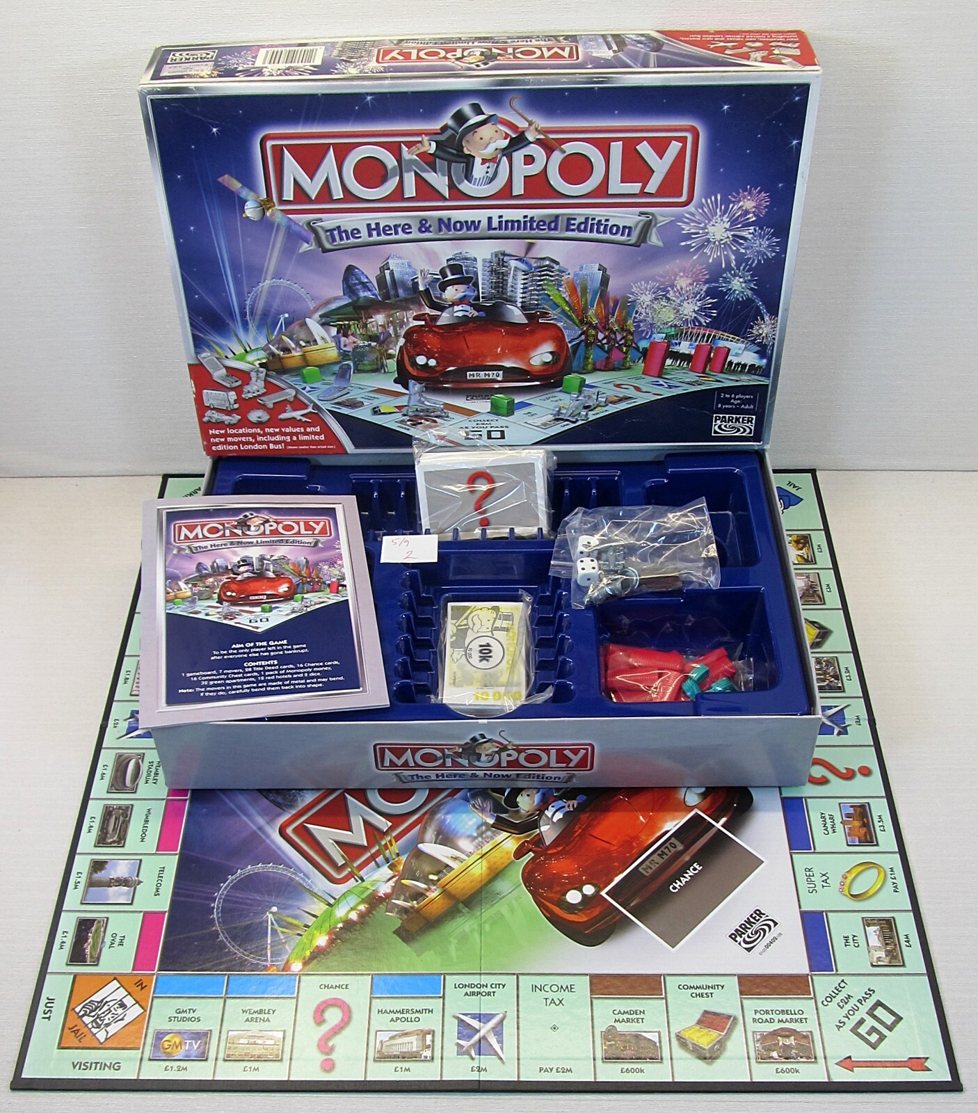 Monopoly The Here & Now Limited Edition Board Game Parker Games 2005 Xmas