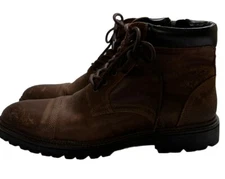 Flag LTD Men's Leather Boots SZ 11 M Brown Thick Soles Marsen Toe Made In Brazil