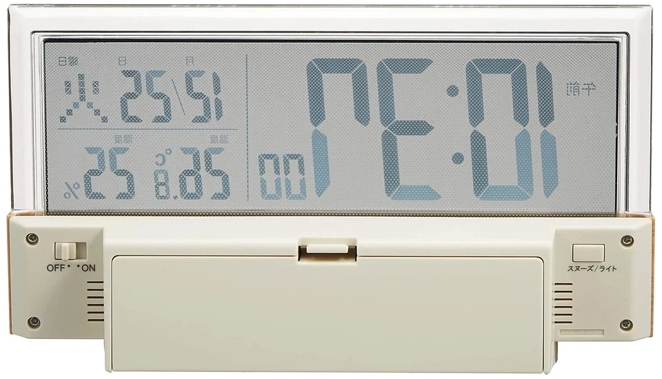 Seiko Clock Digital Alarm Weather Display Calendar 10.7cm Ship From Japan - Image 2 of 4