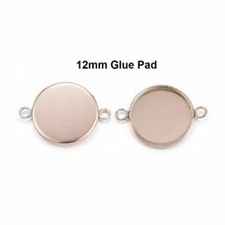 10 pcs. 304 Stainless Steel Rose Gold Plated Circle Round Bezel Cabochon Cameo