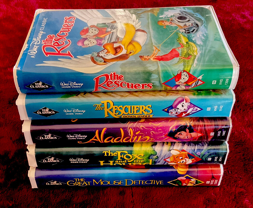 Walt Disney Black Diamond VHS Tapes Lot of 5 Vintage Disney Classic