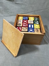 Unbranded Children  s Wooden Alphabet Blocks Letters And Pictures Toy