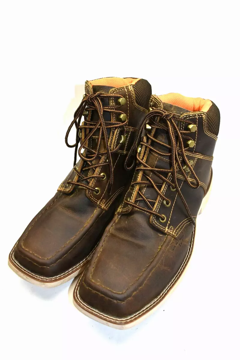 Double H Brunel Lacer Brown Leather COMP Toe Lace Up Western Work