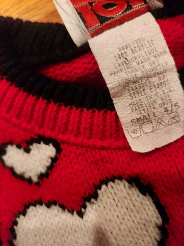 Disney 101 Dalmatians KIDS Sweater Size S 4/5 Preowned Pullover Red 90's Jet Set - Picture 5 of 23