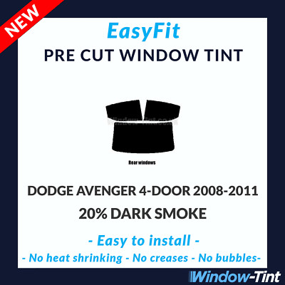 EasyFit Static Pre Cut Tint For Dodge Avenger 4-door 2008-11 - 20% Dark Rear