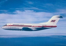 Braathens S.A.F.E. Fokker F-28-1000 PH-ZAD postcard