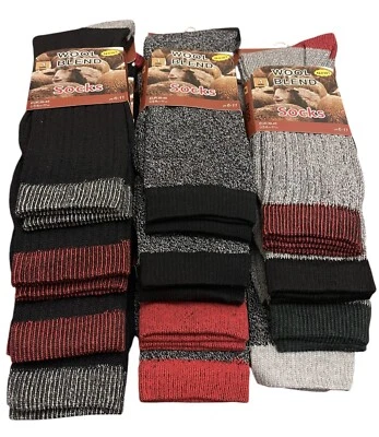 mens thick soft luxury merino blend warm thermal socks UK size 6-11