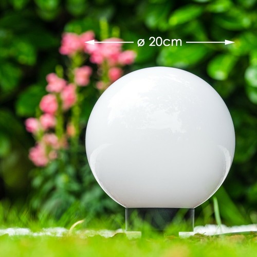 Kugelleuchte 20 cm Wege Aussen Steh Garten Lampen Veranda Terrassen Beleuchtung - Bild 2 von 10