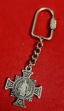 Keychain - Saint Benedict Medal Keychain   Free Shipping 