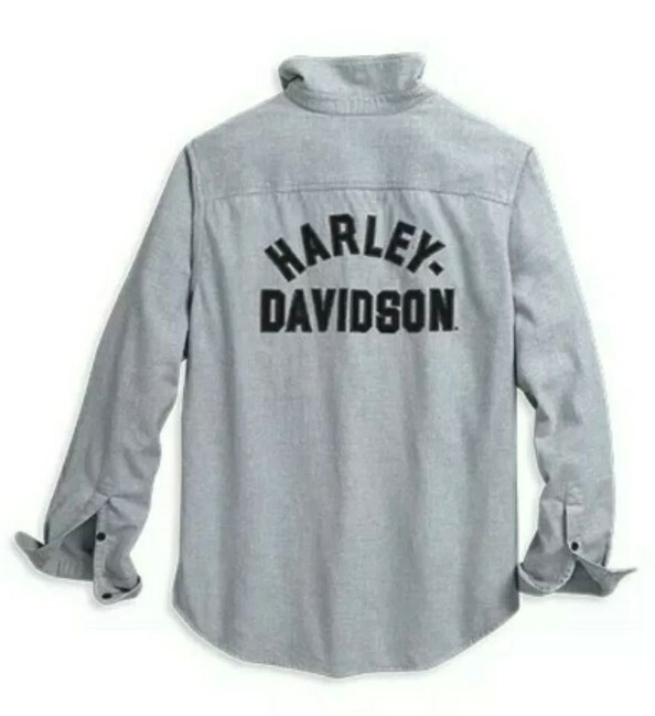 Harley-Davidson® Men's Double Layer Felt Logo Long Sleeve Harley-Davidson® Men's Double Layer Felt Logo Long Sleeve
