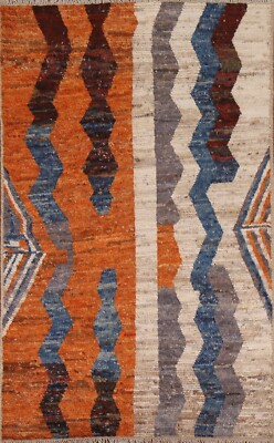 Tribal Geometric Moroccan Handmade Oriental Area Rug For Bedroom Carpet 5x8 ft