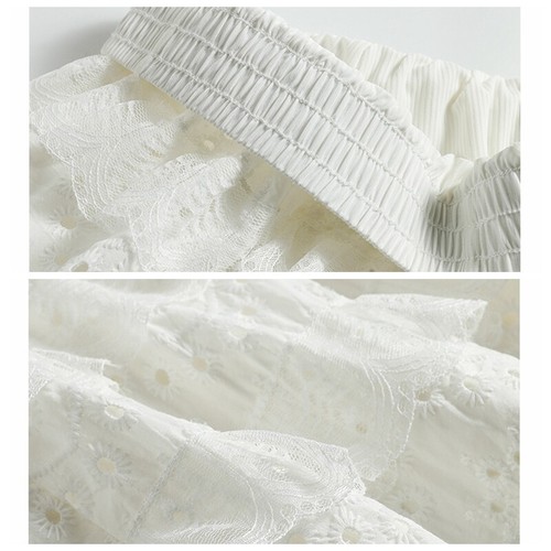 Lady Cotton Lace Safety Shorts Underpants Layered Ruffle Knickers Panties Summer - Picture 14 of 17