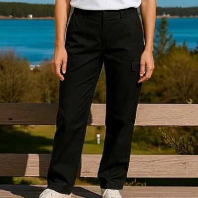 Athleta Chelsea Cargo Pant Women s Jogger Black Zipper Pockets Style 75303 Sz 6