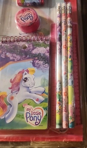 My Little Pony 11 pc Pencil, Pen, Memo Pad, Ruler, Sharpener, Pencils,Eraser NOS - Picture 7 of 8