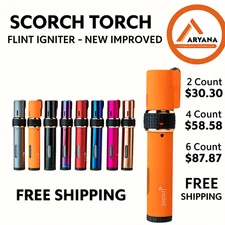 Scorch Torch Flint Igniter – New Improved – Single Flame Torch – Adjustable