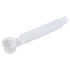 28cm Bathtub Drain Pipe White Expandable Drain Tubing Flexible Drainage Hose