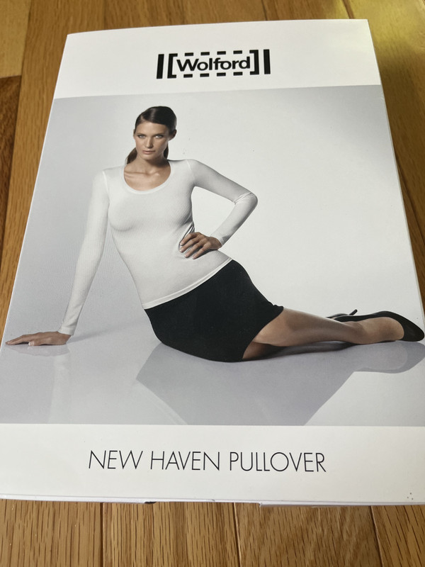Wolford New Haven Pullover White Large Seamless Top NWOT Box