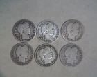 SIX  BARBER  QUARTERS BELOW SILVER VALUE