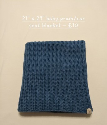 21'' x 29'' handgehäkelte Babyschale/Kinderwagendecke