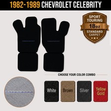 Vintage Script Logo Front Rear Floor Mats For 82-89 Celebrity Ard