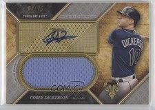 2017 Topps Triple Threads Unity Jumbo Relics Silver /75 Corey Dickerson Auto s3g