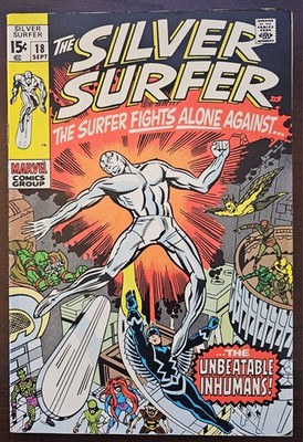 The Silver Surfer #18, VF- Marvel Comics 1970 Jack Kirby. Final Issue