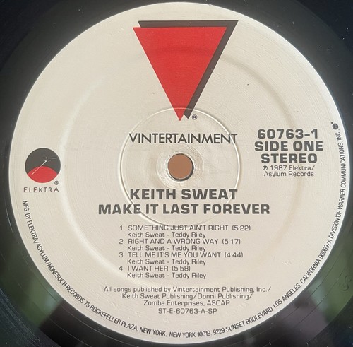 Keith Sweat Make It Last Forever Lp Elektra Funk Soul R&B New Jack Swing 1987 - Picture 5 of 8