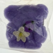 The Bear Escents Baby Powder Scented Hanging Bear Purple Plush Flower Vintage