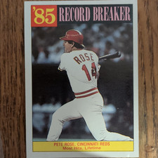 Topps 1986 Topps Pete Rose Cincinnati Reds '85 Record Breaker #206