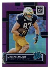 2023 Chronicles Draft Picks Optic MICHAEL MAYER Purple Prizm Rated Rookie /49