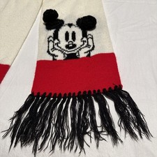 Mickey Mouse Scarf Knit Pom Pom Disney Character Winter Holiday