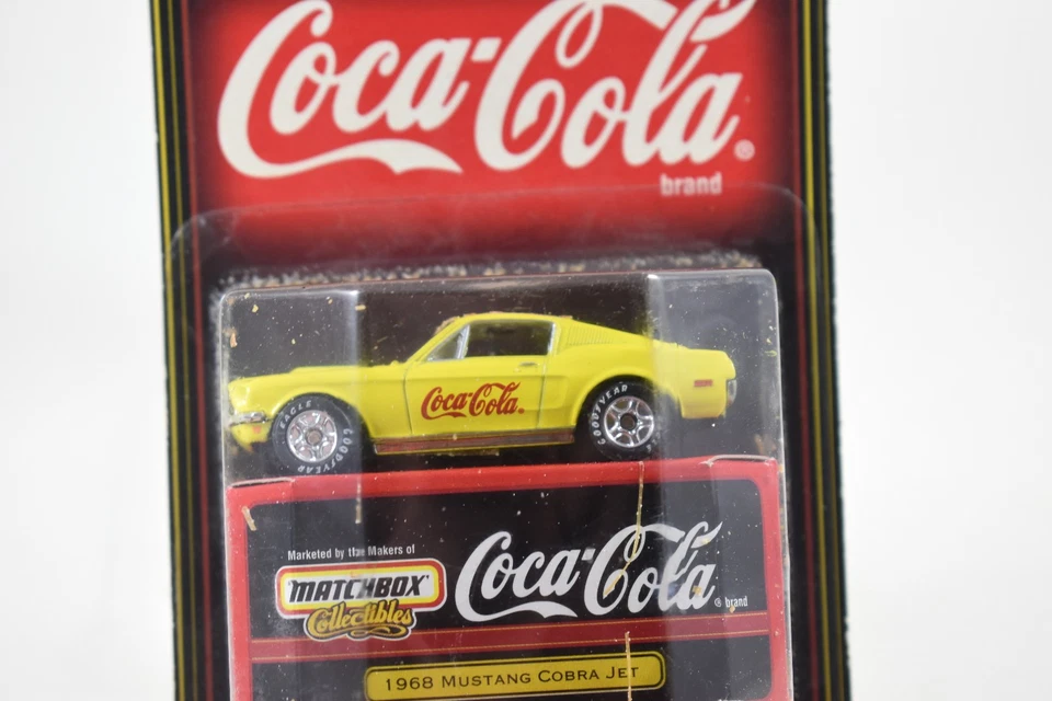 Matchbox Collectibles 1968 Ford Mustang Cobra Jet Yellow Coca Cola 1/64 - Image 2 of 4