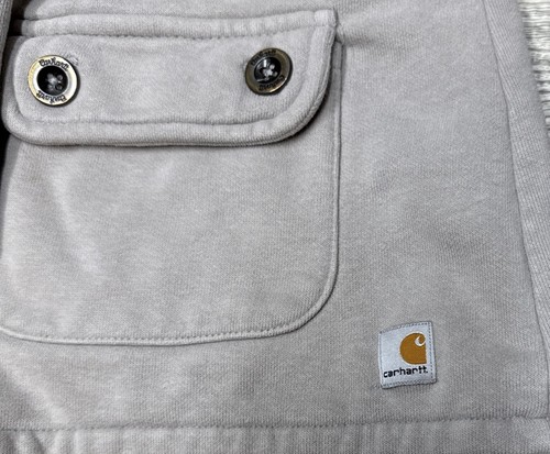 Carhartt WK111 sherpa foderato colletto felpa zip intera giacca panna donna taglia M - Foto 6 di 6