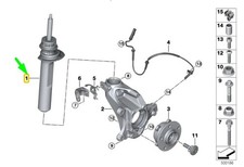 BMW 1 F40 Sto�d�mpfer vorne links 31306899671 NEU Original
