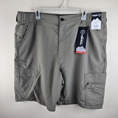 Wrangler ATG Shorts Men's Size 40 brown Performance Utility Hiking UV 50+ khaki