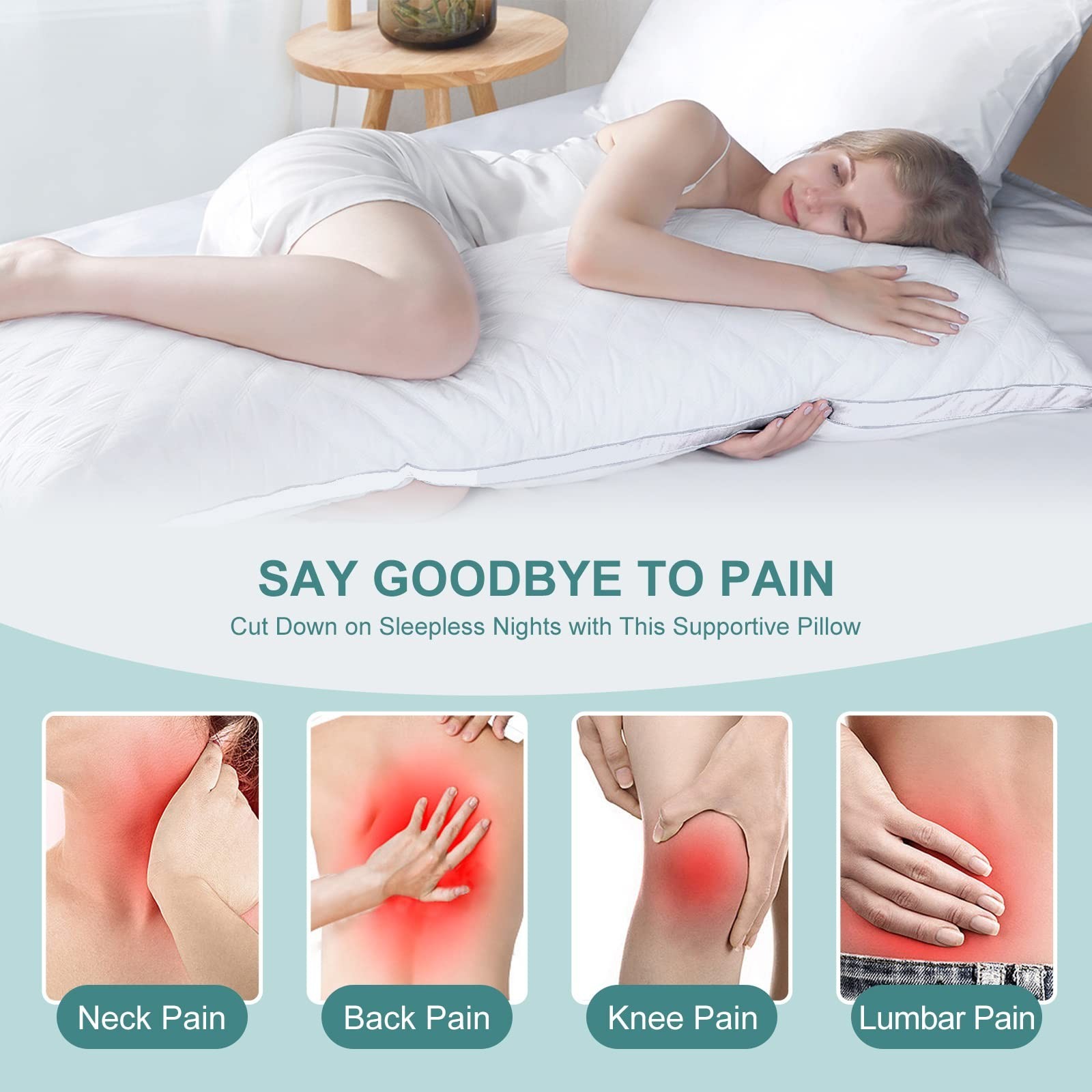 Oubonun Full Body Pillow for Sleeping-Adjustable Firm and Fluffy Body Pillows...