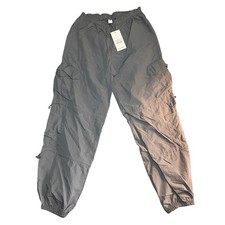 HALARA Nylon Cargo Pants Drawstring Waist Joggers Gray Size S