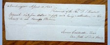 1848 antique NEWBURYPORT MA handwritten RECEIPT ipswich CALDWELL Rev KIMBALL