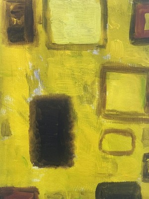 Mark Rothko Original Acryl Gemälde Gelb Skandinavisch Abstrakt Signiert F20
